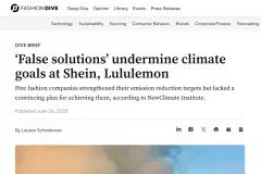 ‘False solutions’ undermine climate goals at Shein, Lululemon