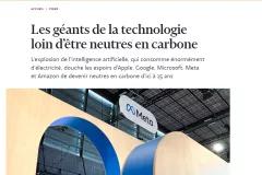 Les géants de la technologie loin d’être neutres en carbone