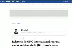 Relatório de ONG internacional reprova metas ambientais da JBS: ‘Insuficiente’