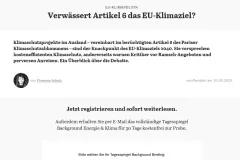 Verwässert Artikel 6 das EU-Klimaziel?