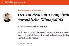 &Ouml;l- und Gasimporte aus den USA Der Zolldeal mit Trump bedroht die europ&auml;ische Klimapolitik