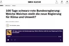 100 Tage schwarz-rote Bundesregierung: Welche Weichen stellt die neue Regierung f&uuml;r Klima und Umwelt?