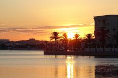 Sunset in Tunisian city